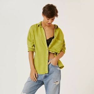 NWT Anthropologie Pilcro Boyfriend Buttondown